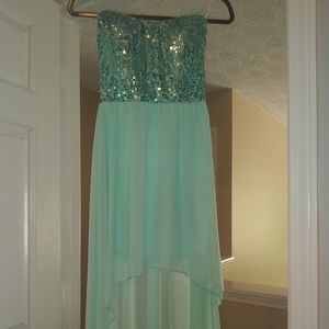 Mint Green Strapless Dress